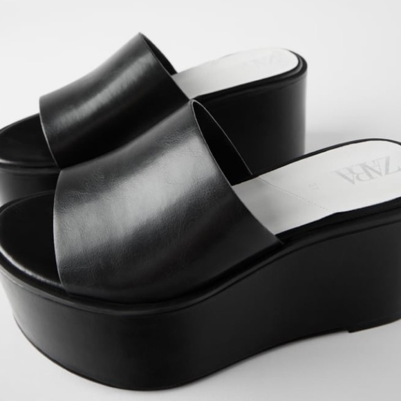 Zara TRF black platform wedges - Picture 3 of 7